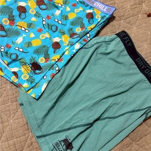 Duluth Aqua Pineapple Print & Green Boxers Set Bullpen 4XL NWOT